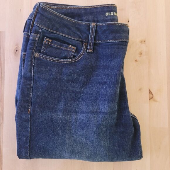 Old Navy Womens Rockstar Skinny Mid Rise Dark Wash Denim Jeans SZ 8 SHORT - Picture 10 of 12